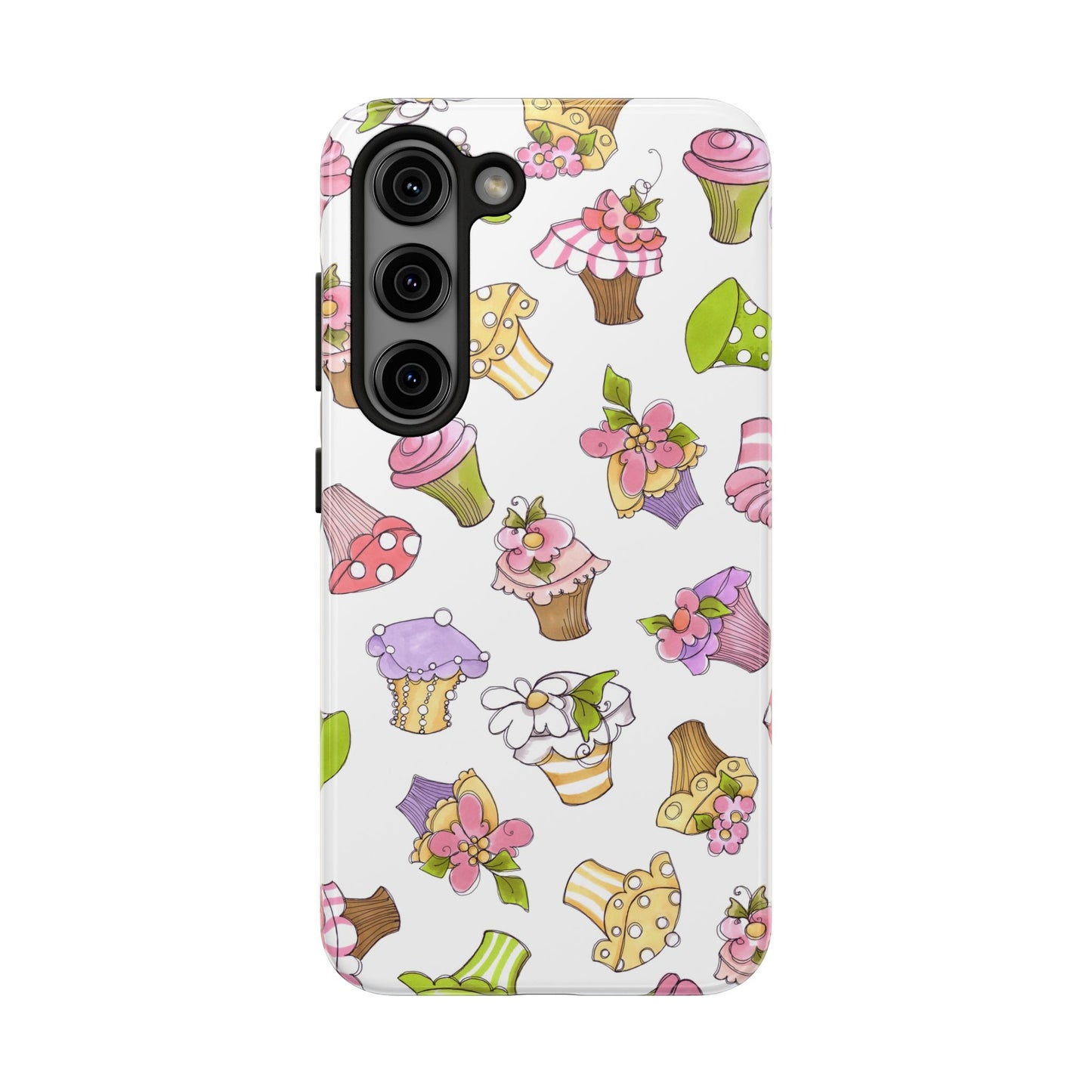 Cupcake Toss White Phone Case