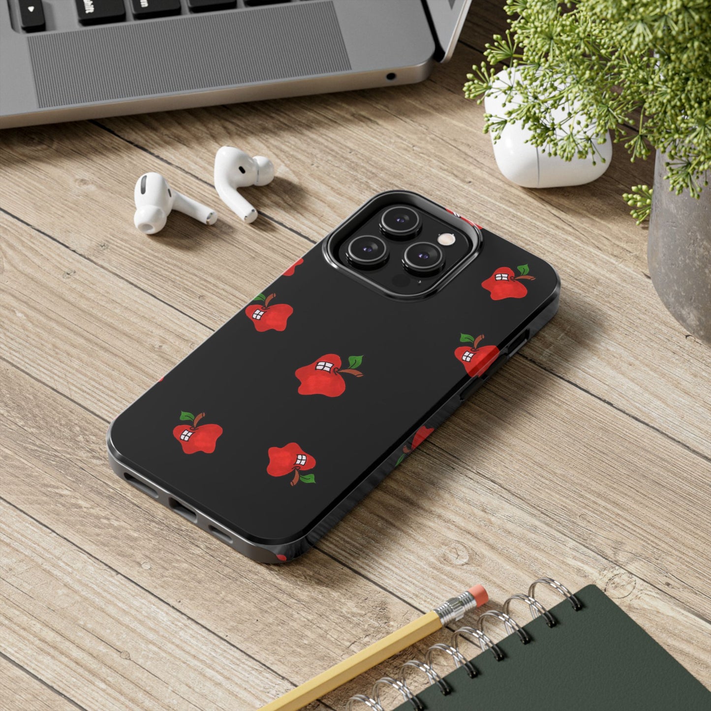 Flying Apples Black Phone Case