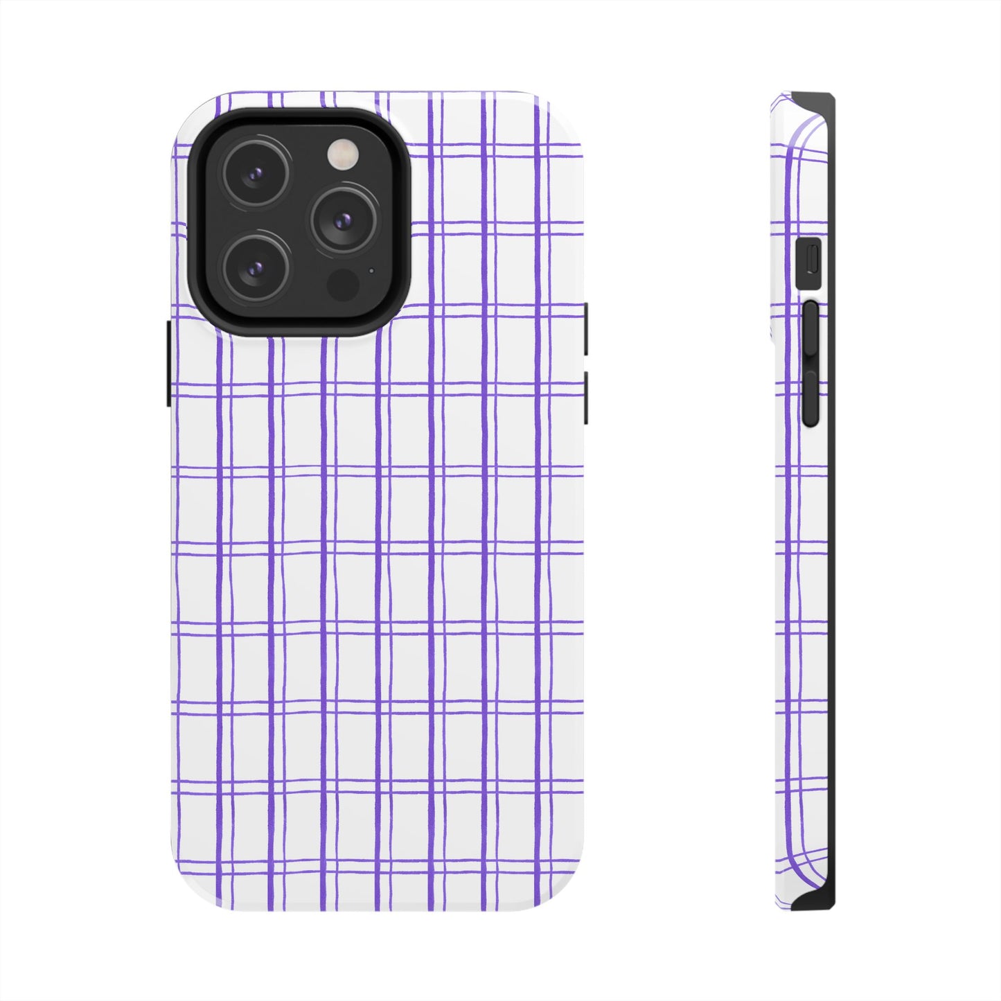 Kitchen Plaid White / Blue Phone Case
