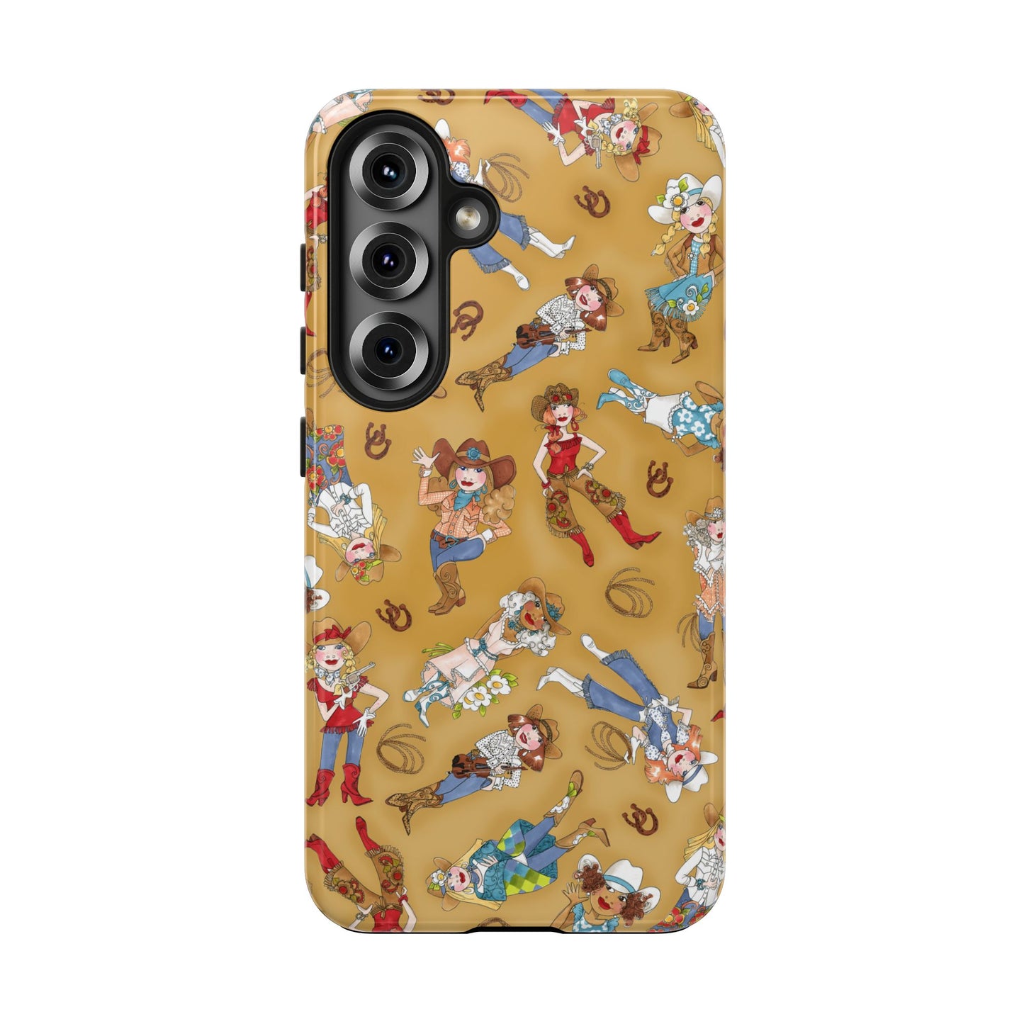 Tossed Cowgirls Tan Phone Case