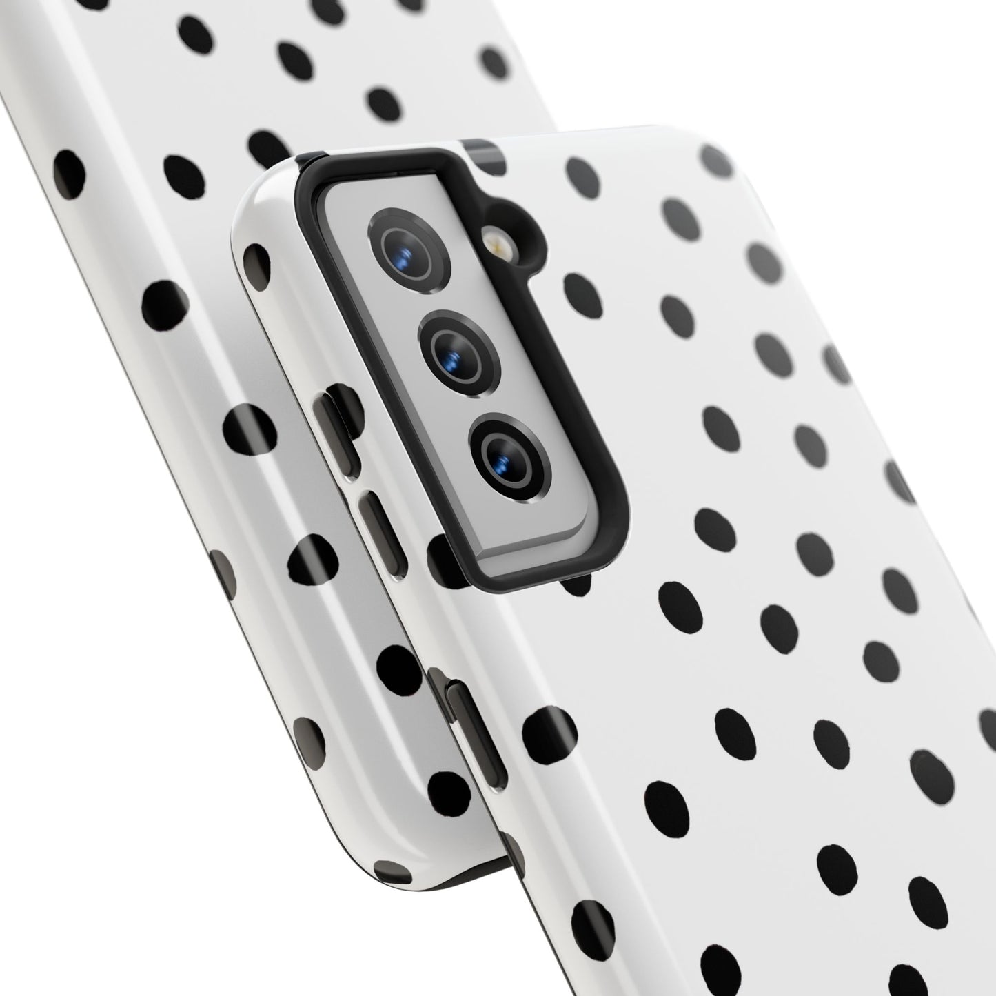 Dot White / Black Phone Case