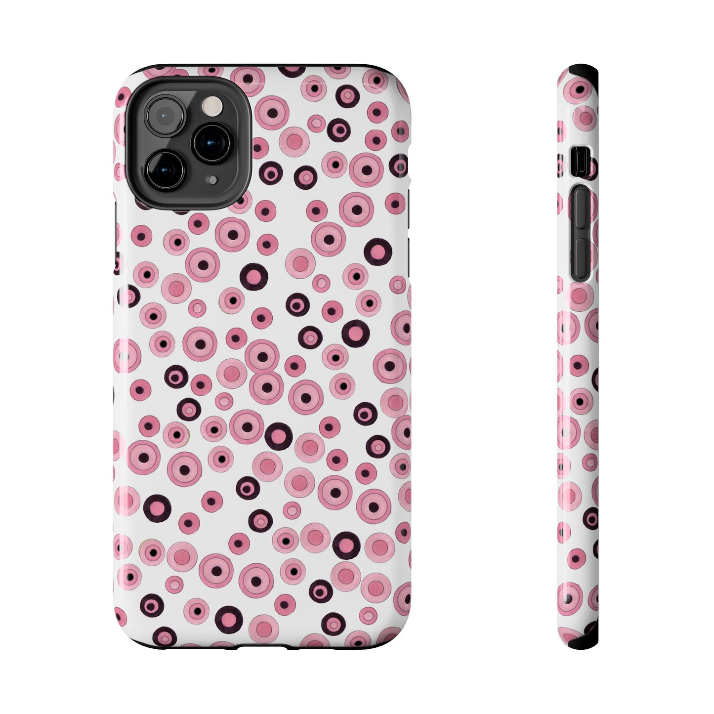Dots White / Pink Phone Case