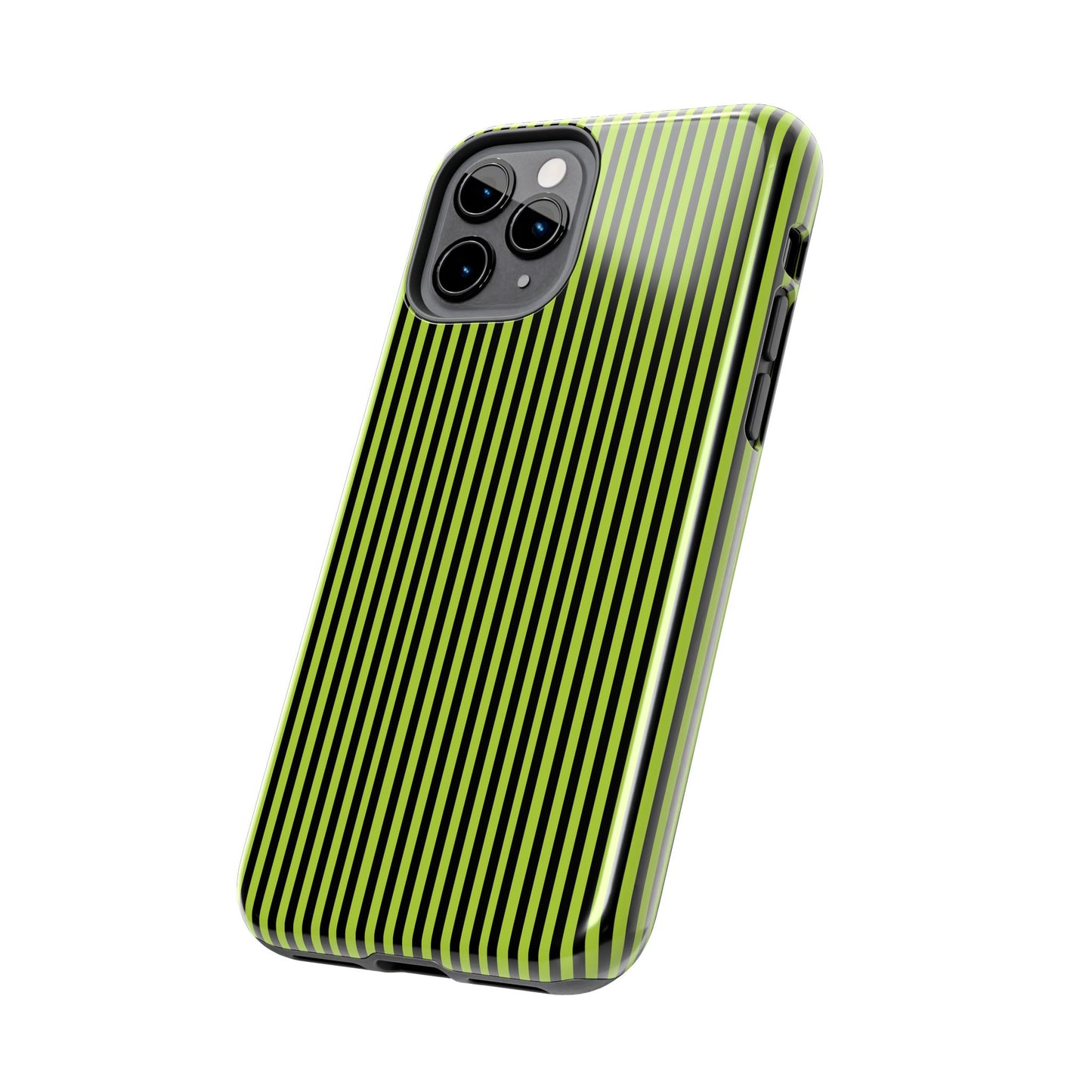 Stripe Green / Black Phone Case