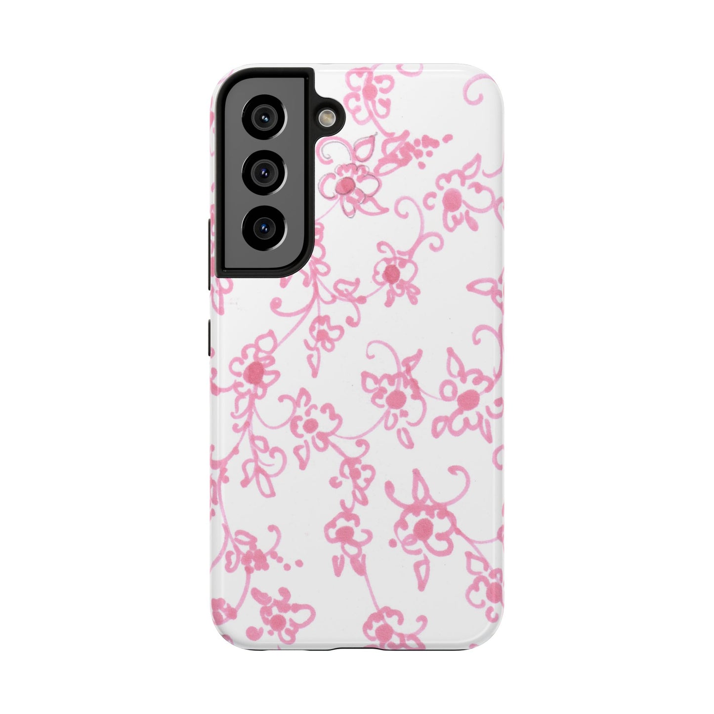 Juliette Ladies White / Pink Flowers Phone Case