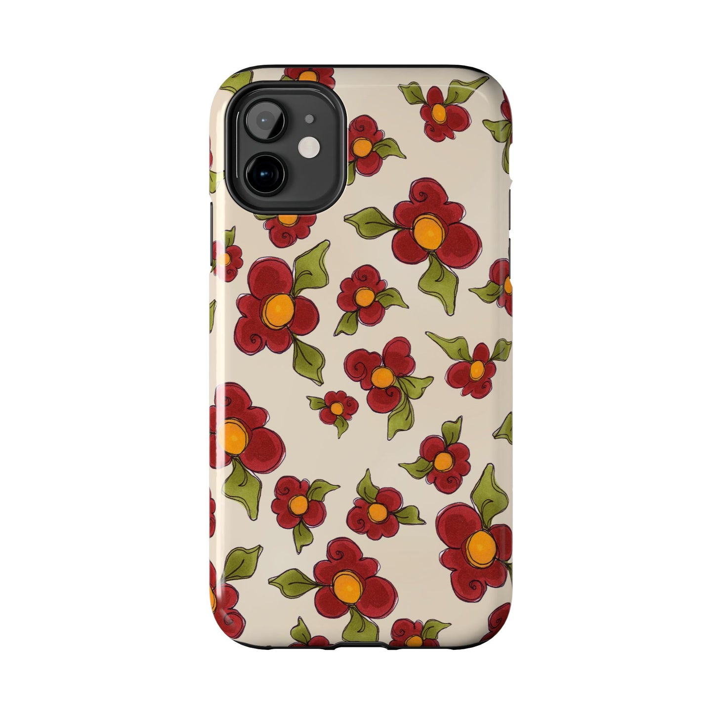 Chili Pepper Daisies Phone Case