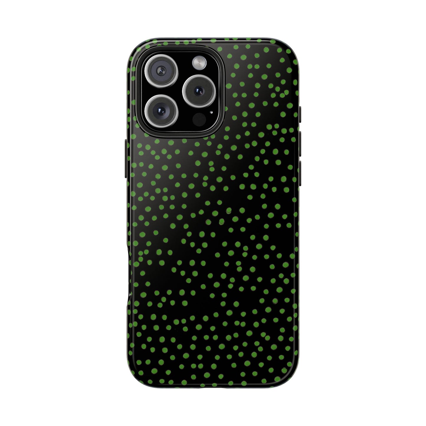 Dinky Dots Black / Green Phone Case