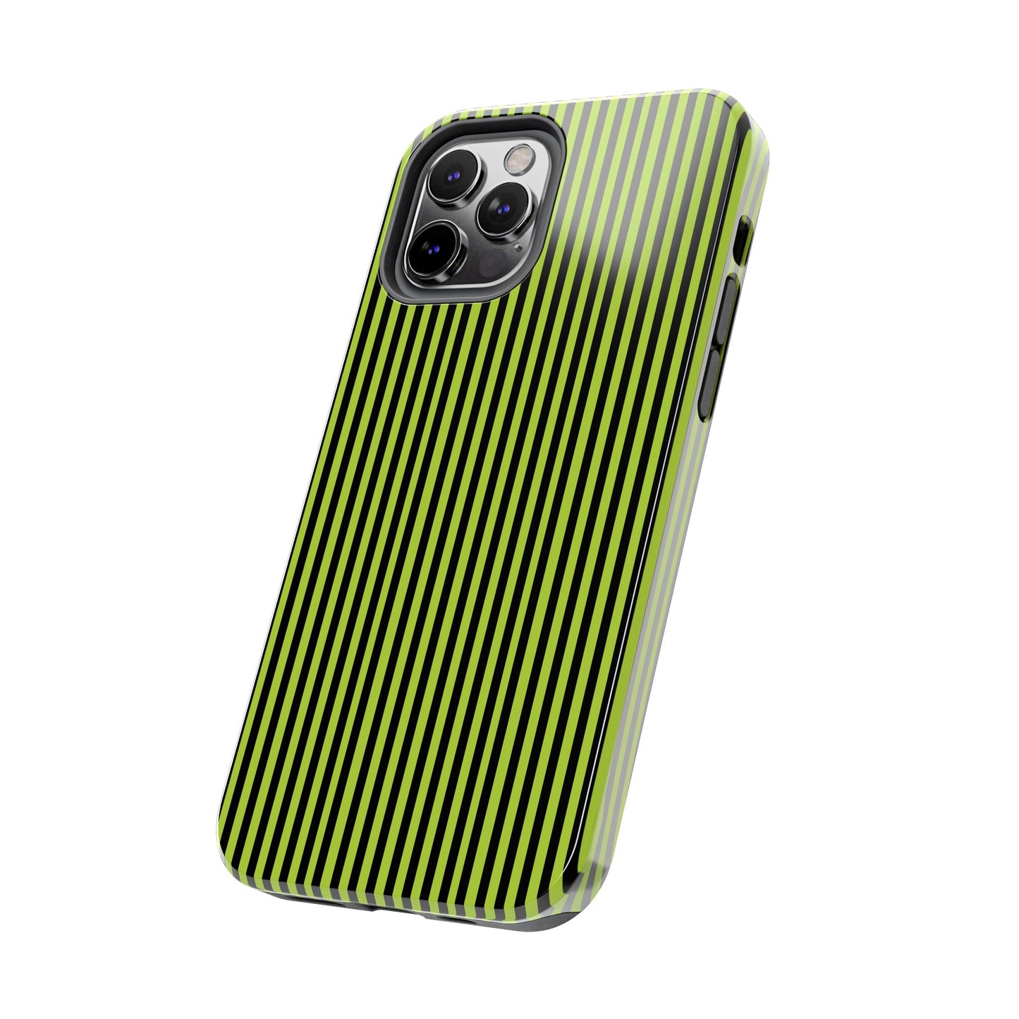Stripe Green / Black Phone Case