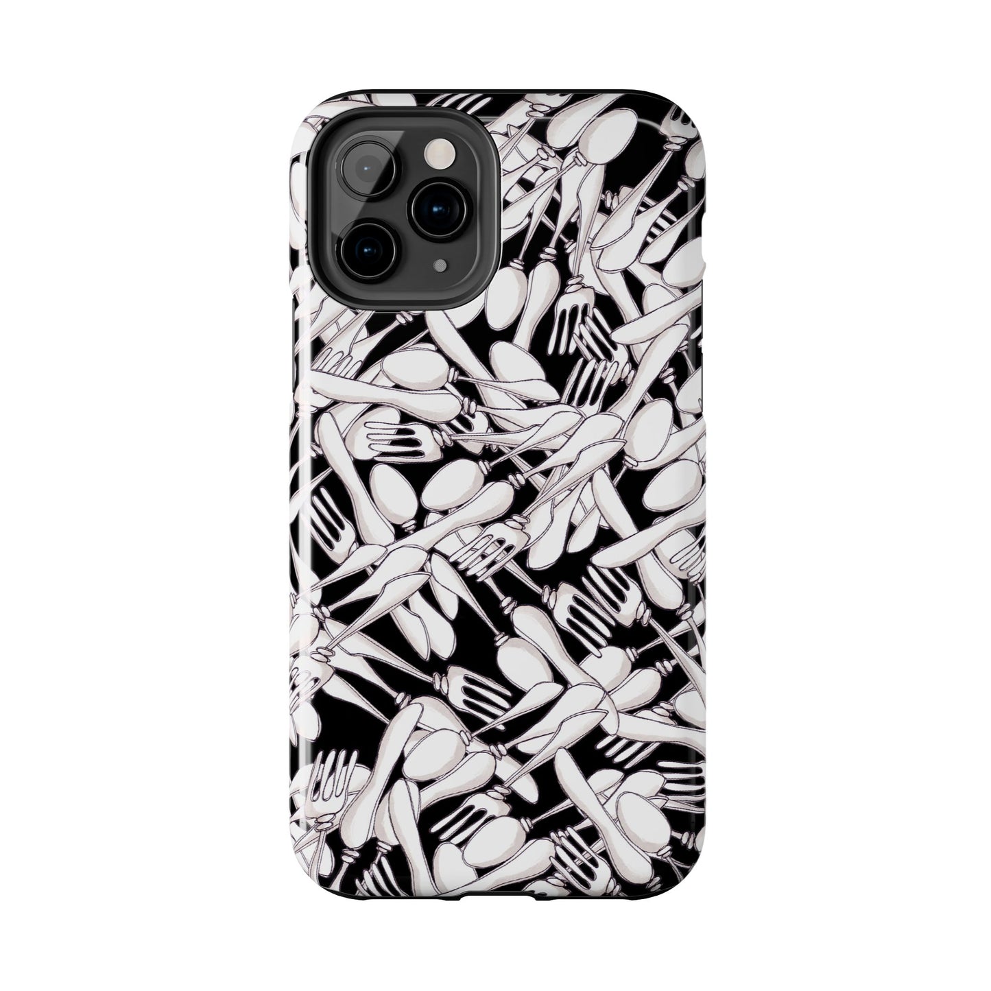Silverware Wars Black Phone Case