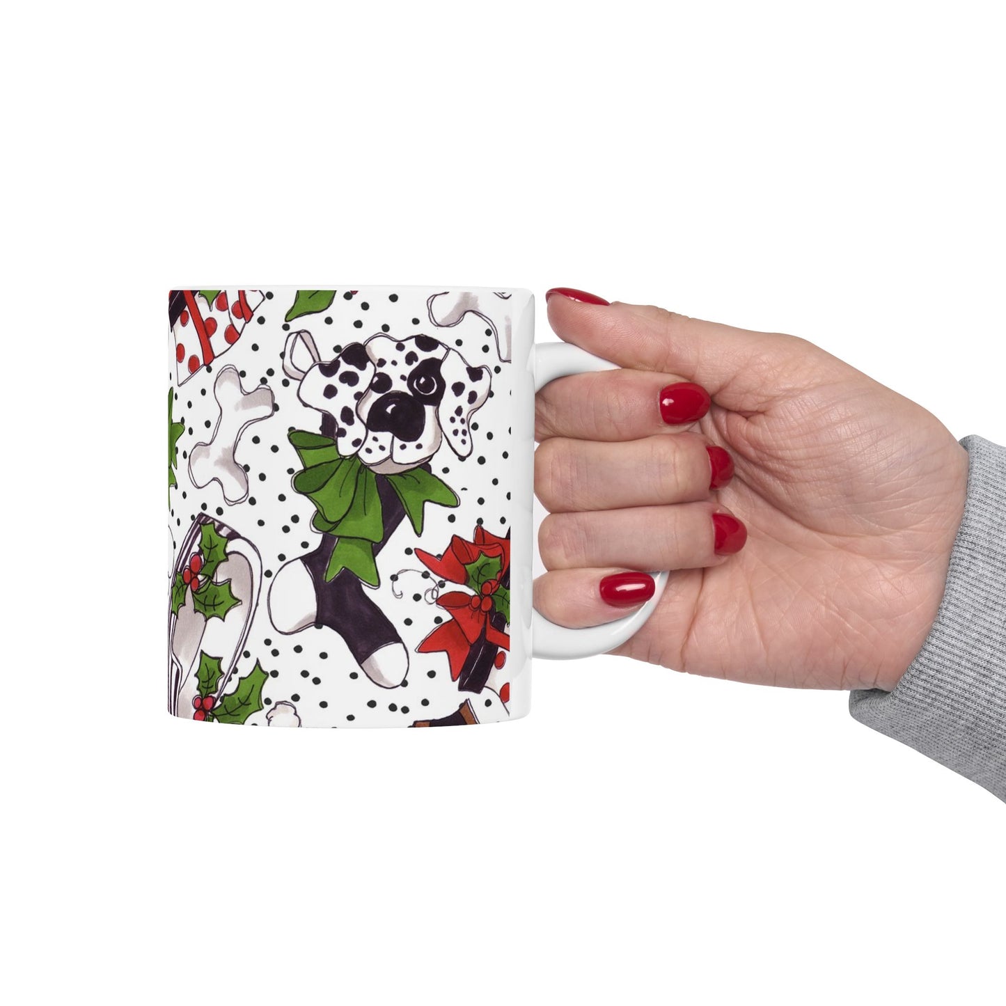 Holiday Fun White / Black Cup