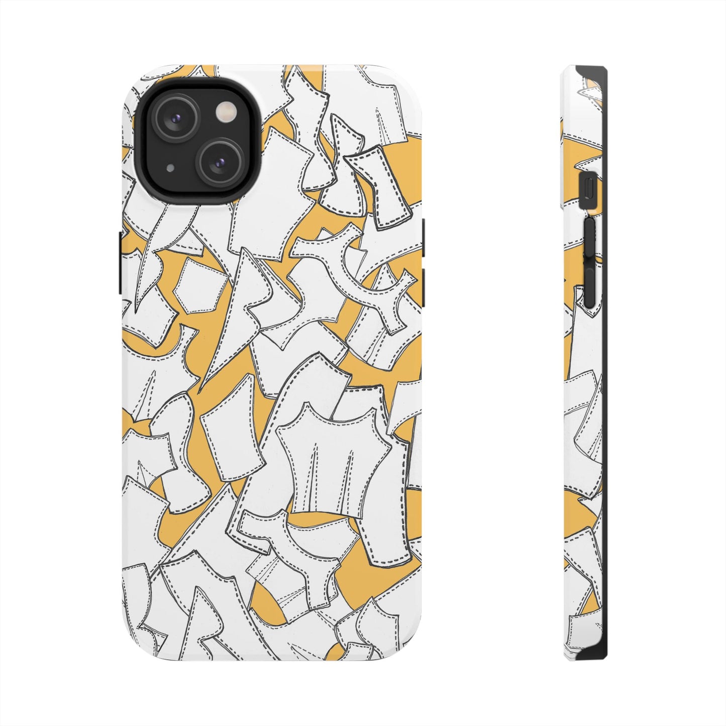 Pattern Pieces Yellow Phone Case