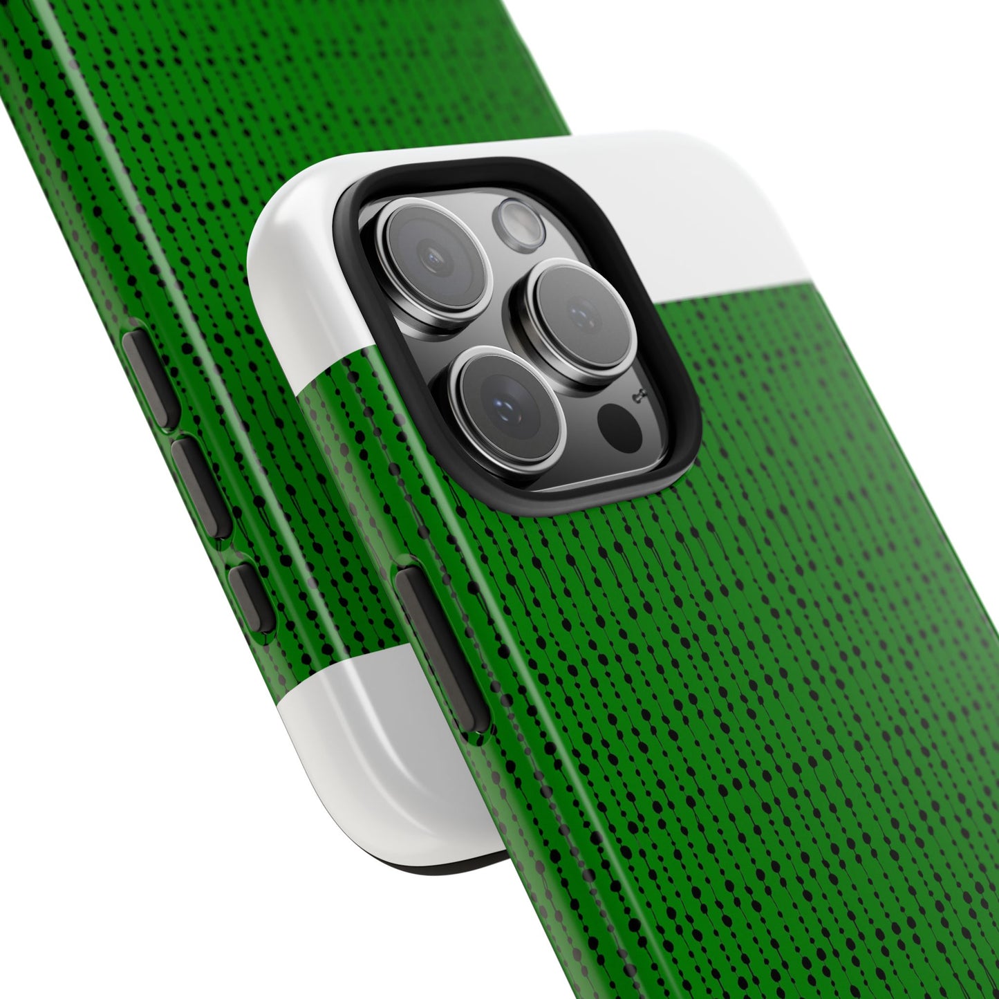 Beaded Curtain Green / Black Phone Case