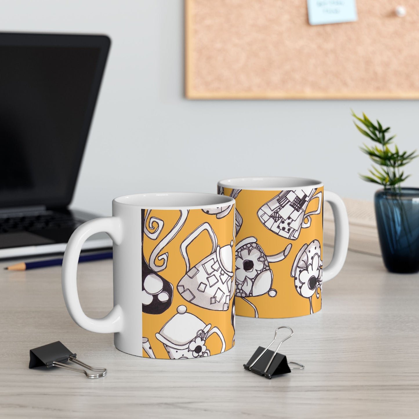 Fancy Pots Yellow Cup