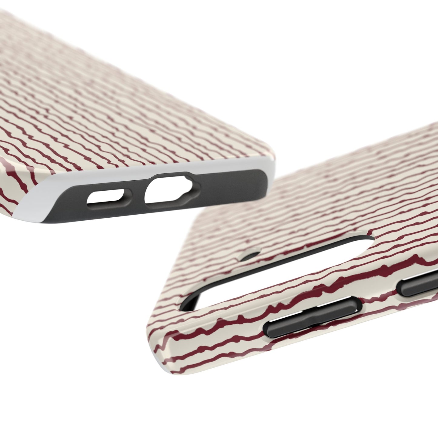 Faux Seersucker Ivory / Red Phone Case