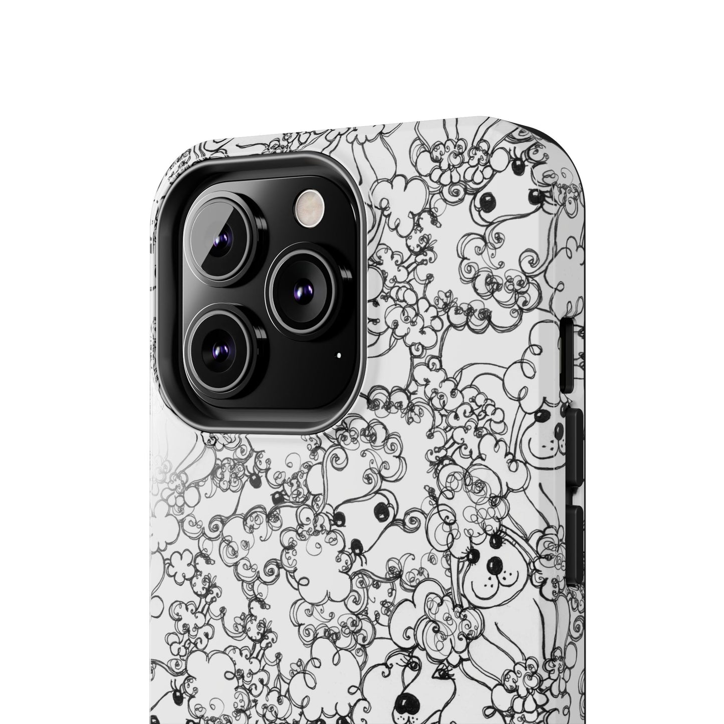 Poodle Party White Phone Case