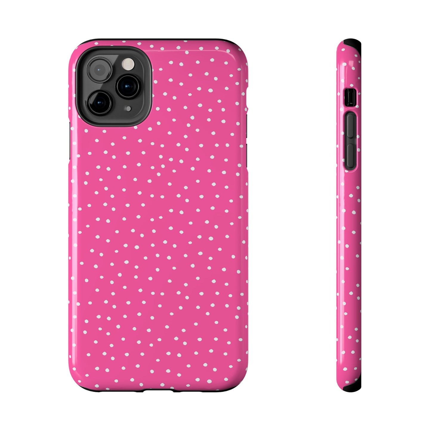 Dinky Dots Bright Pink / White Phone Case