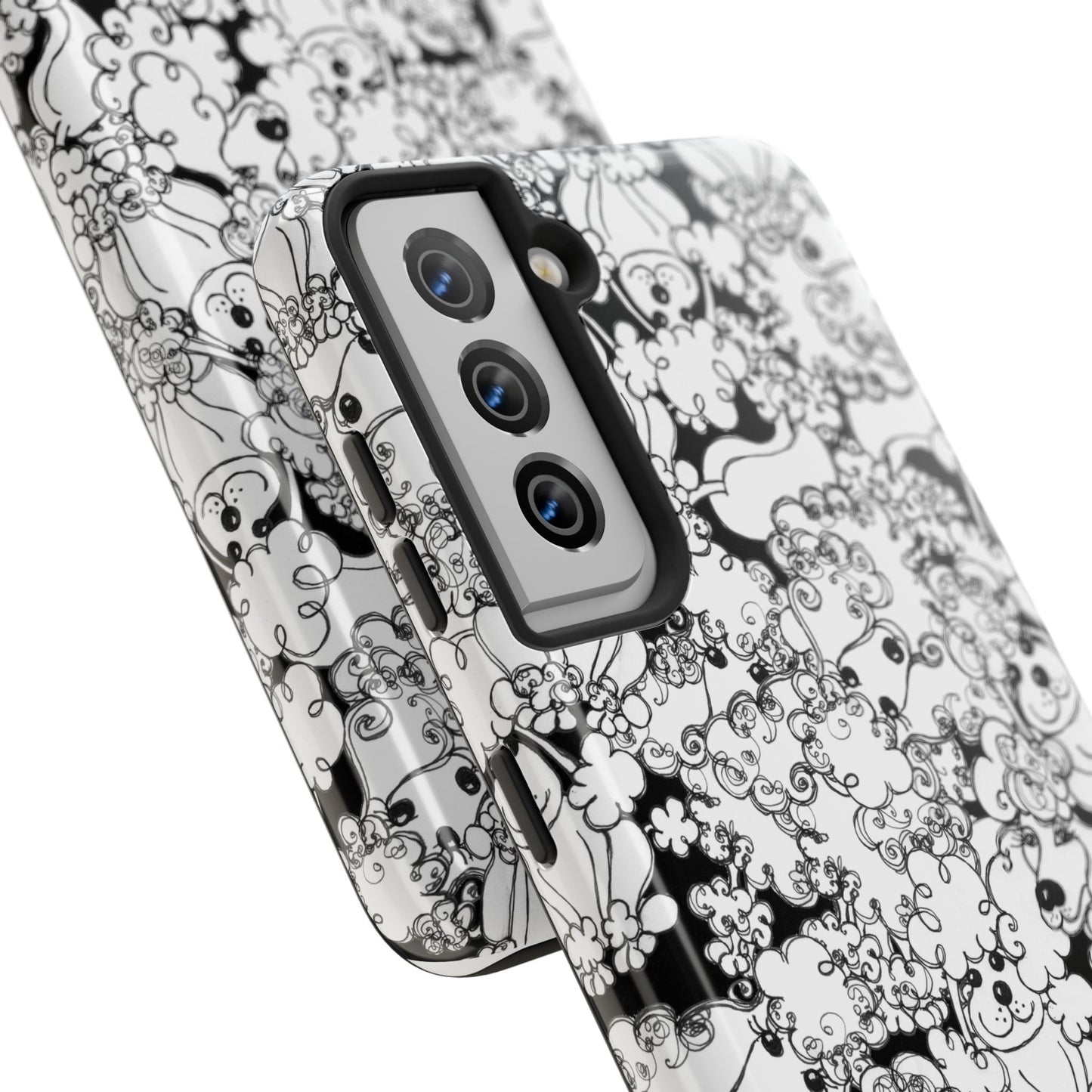 Poodle Party Black Phone Case