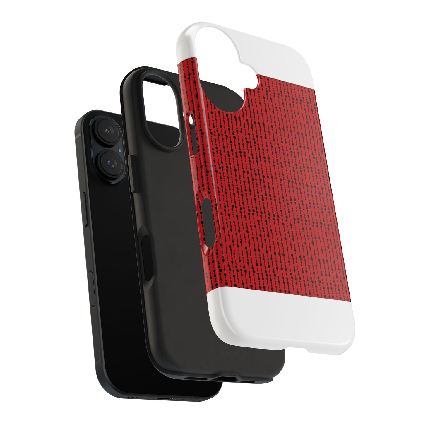 Beaded Curtain Red / Black Phone Case