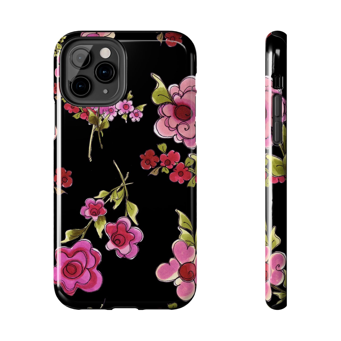 Jumbo Floral Black Phone Case