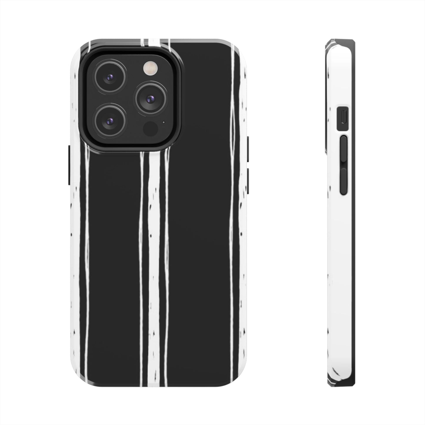 Black / White Stripe Phone Case