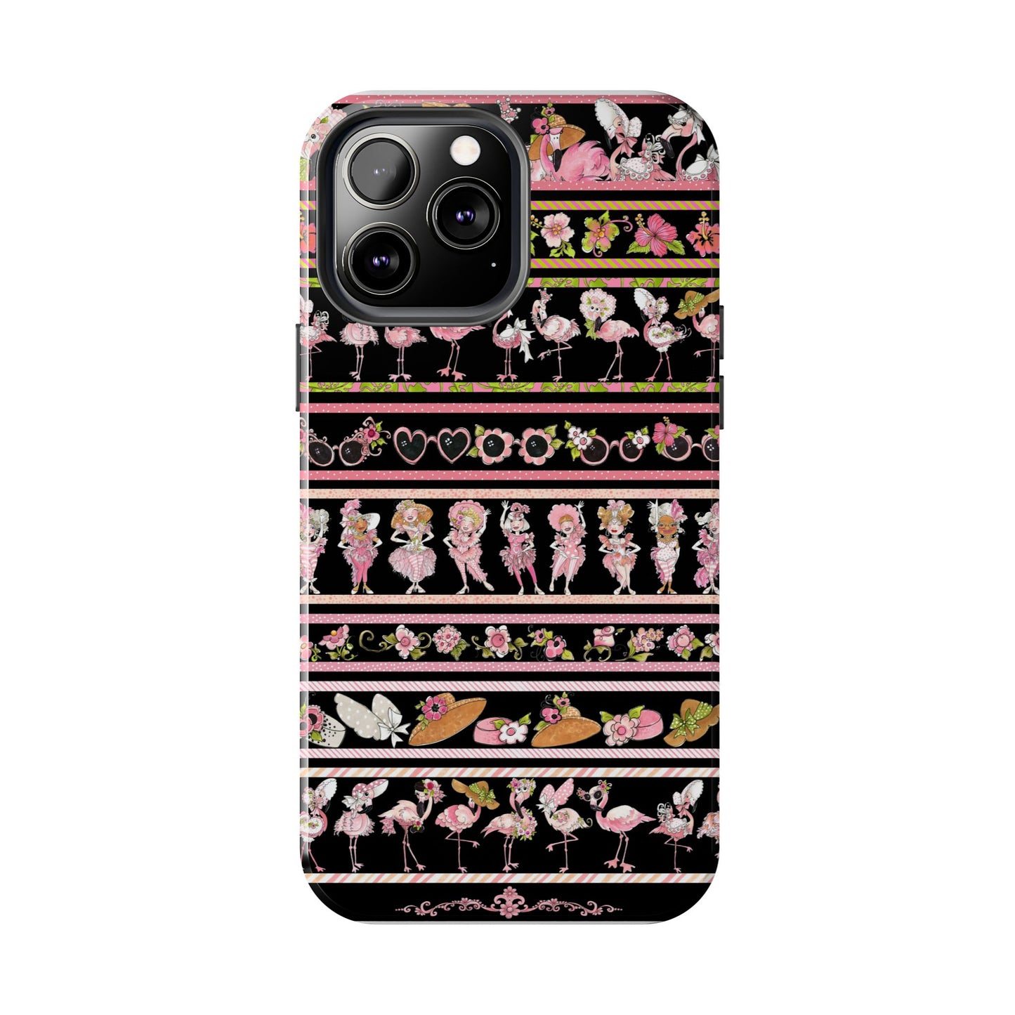 Flam Borders Black Phone Case