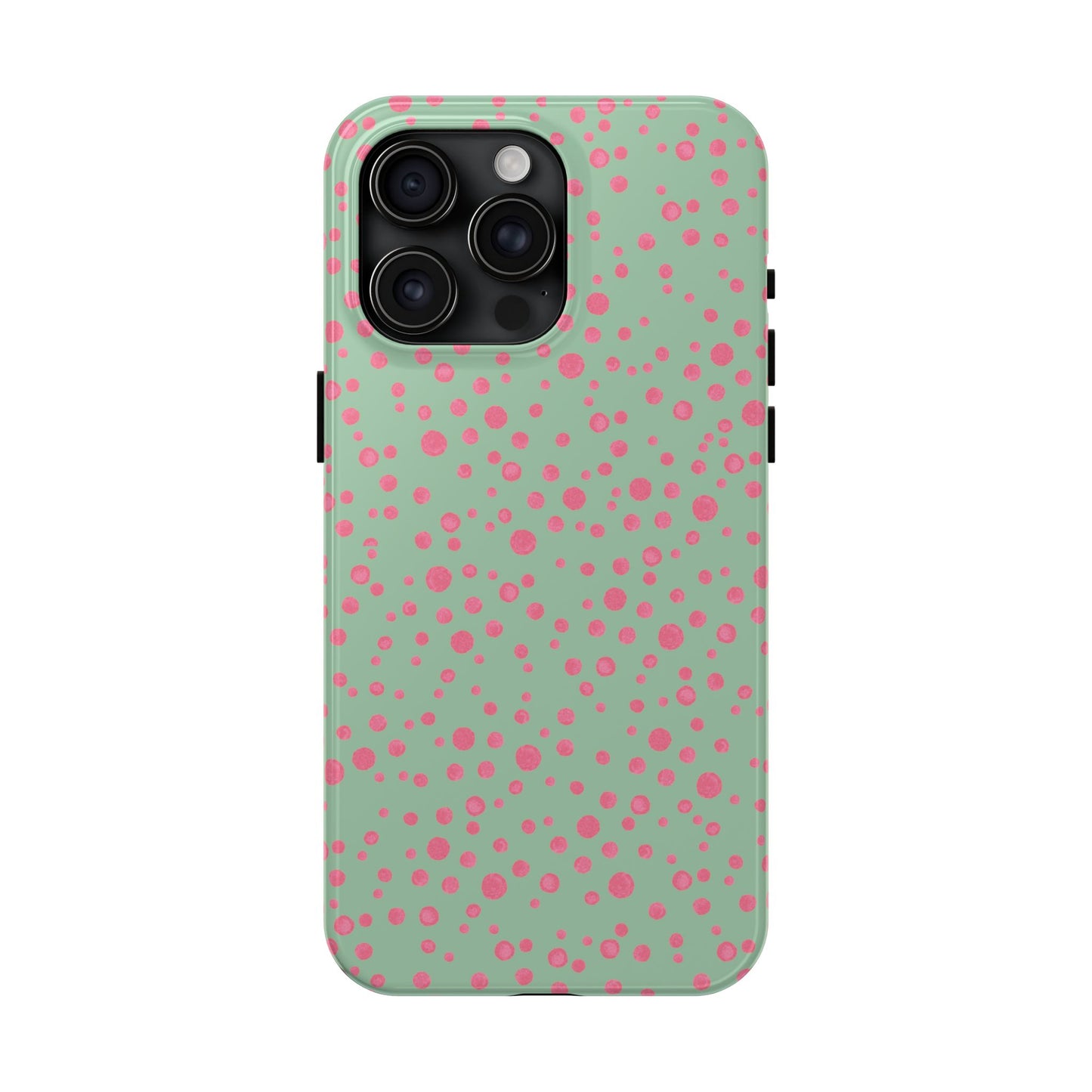 Balloon Dots Sage / Pink Phone Case