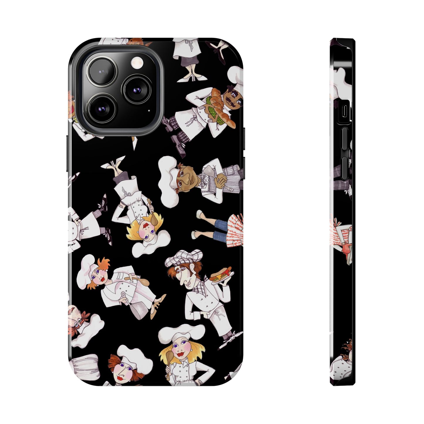 Tossed Chefs Black Phone Case