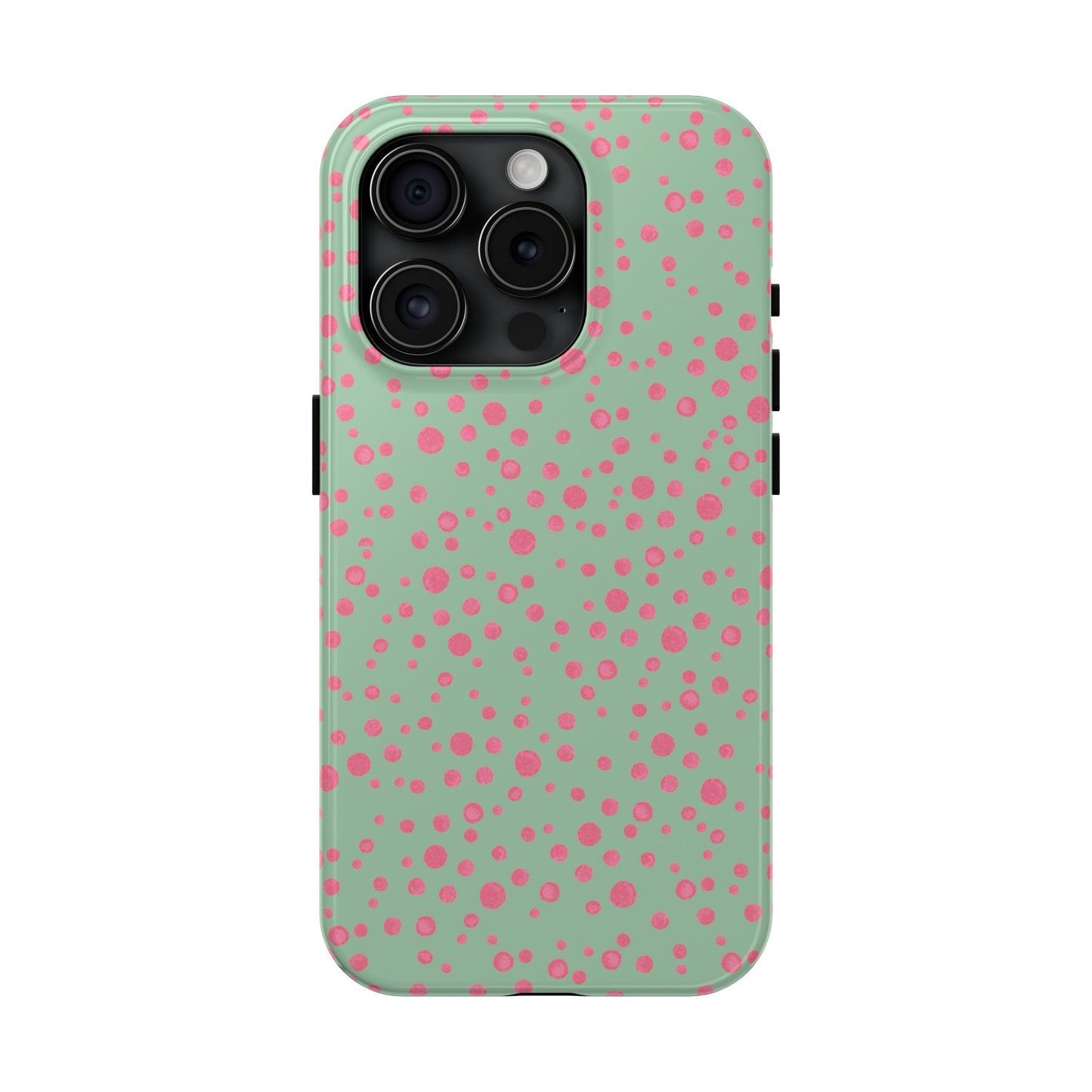 Balloon Dots Sage / Pink Phone Case