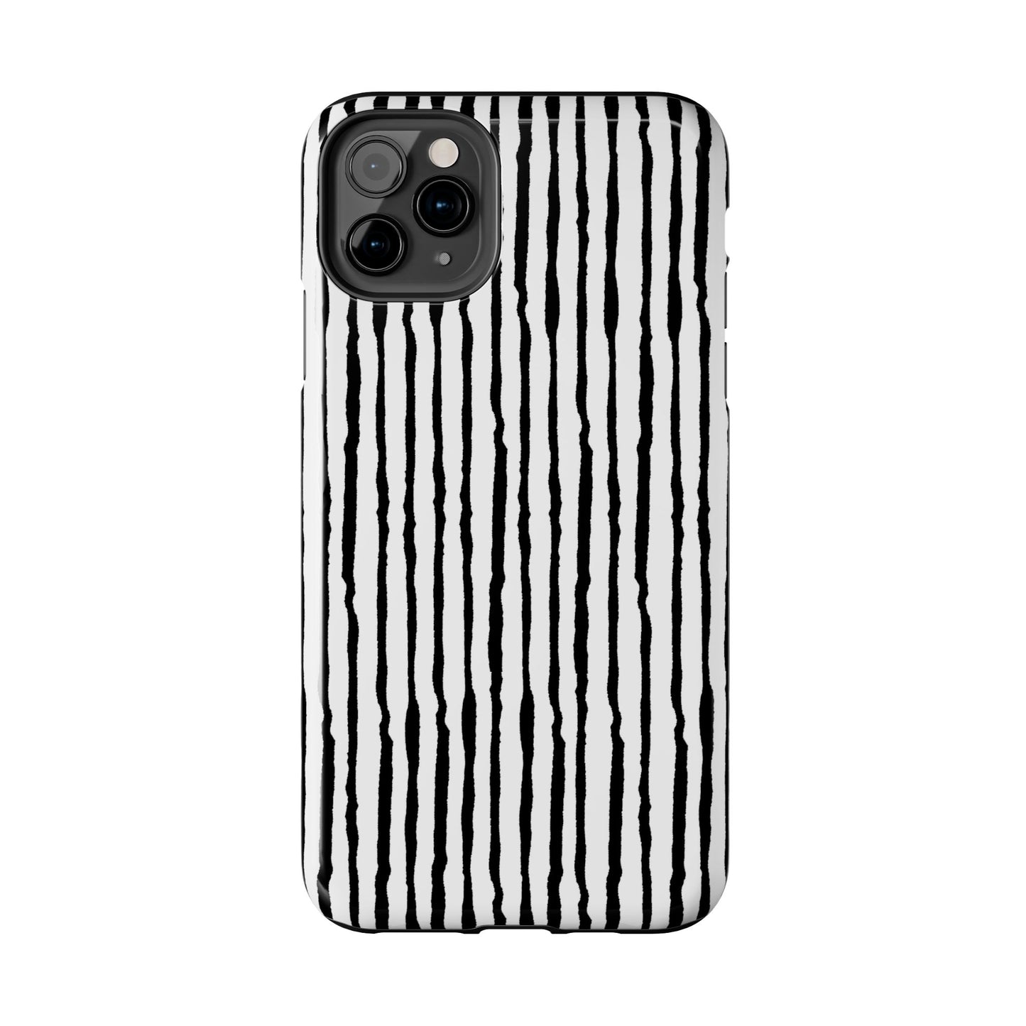 Sorta Stripe White / Black Phone Case