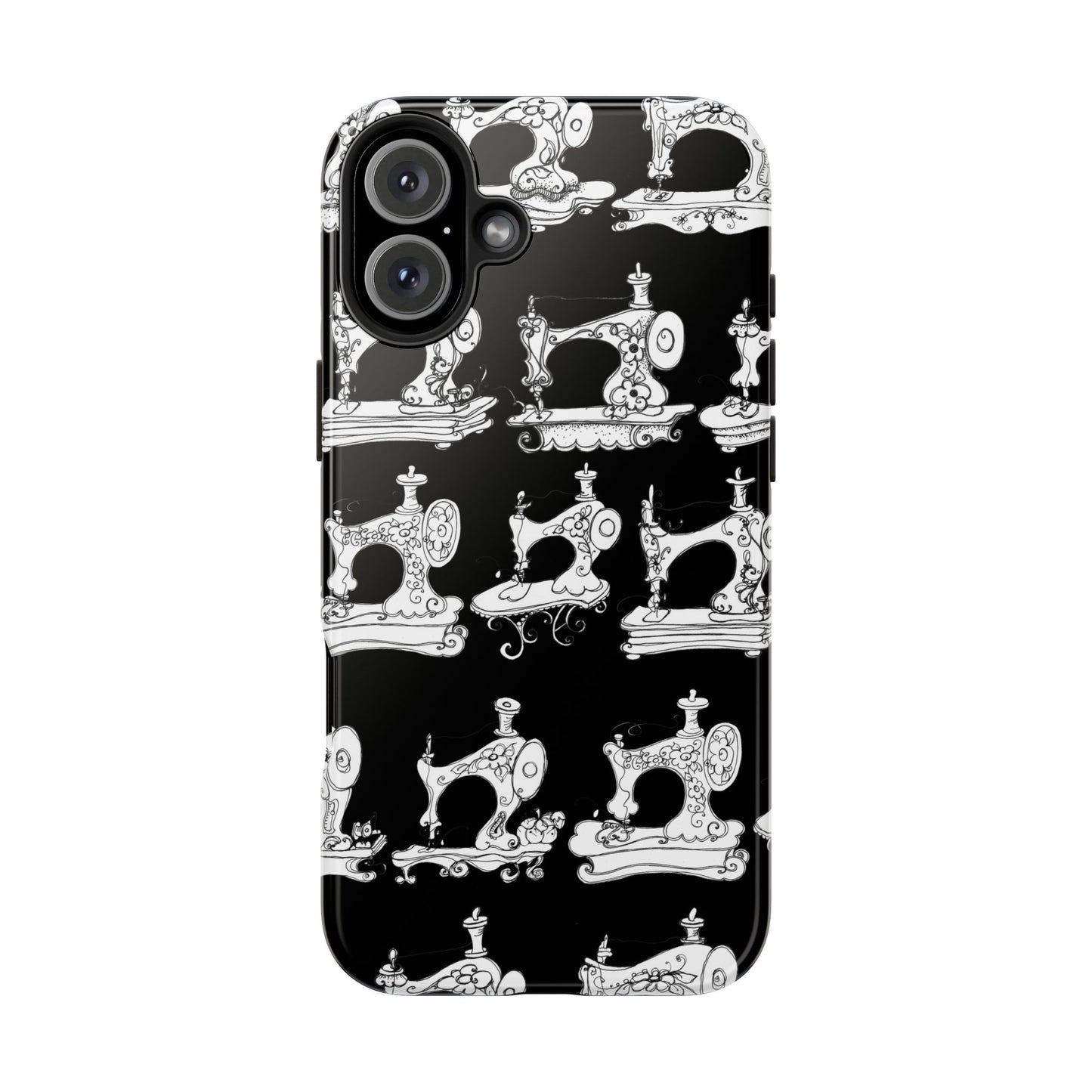 Sew Sew Black / White Phone Case