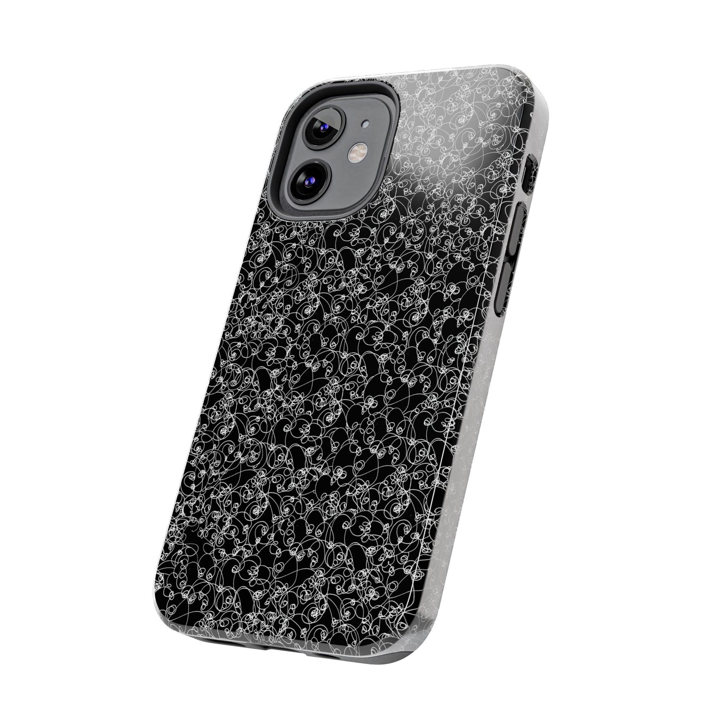 Scribble Black / White Phone Case