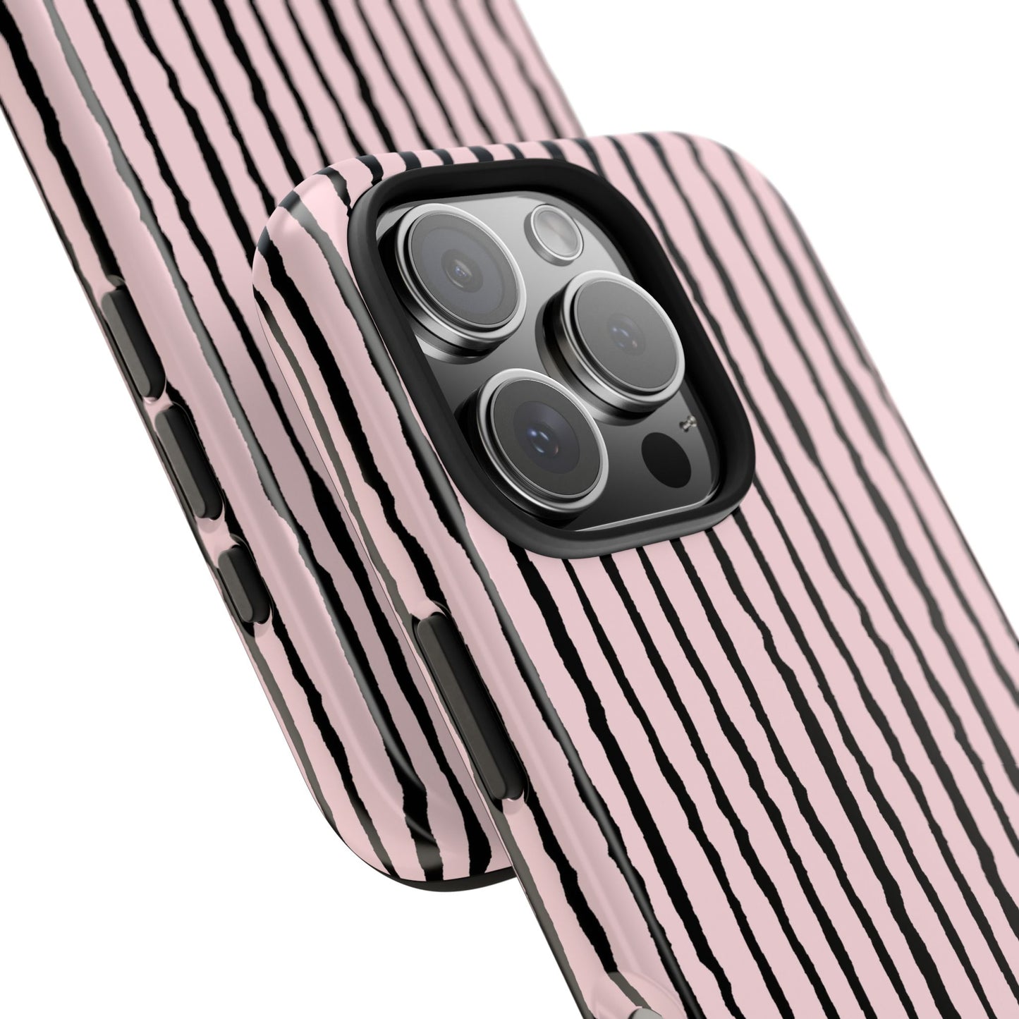 Sorta Stripe Light Pink / Black Phone Case