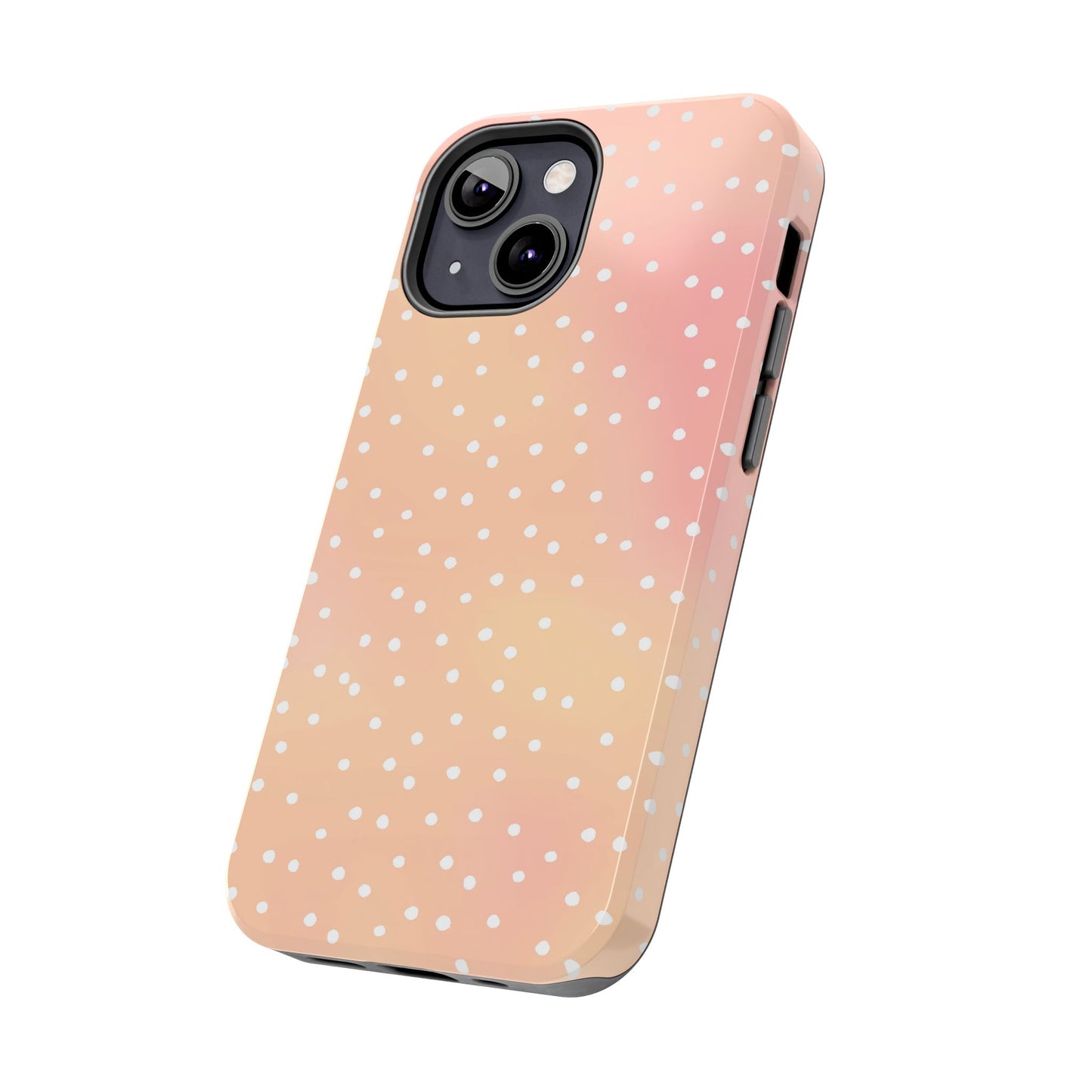 Dinky Dots Peach / White Phone Case