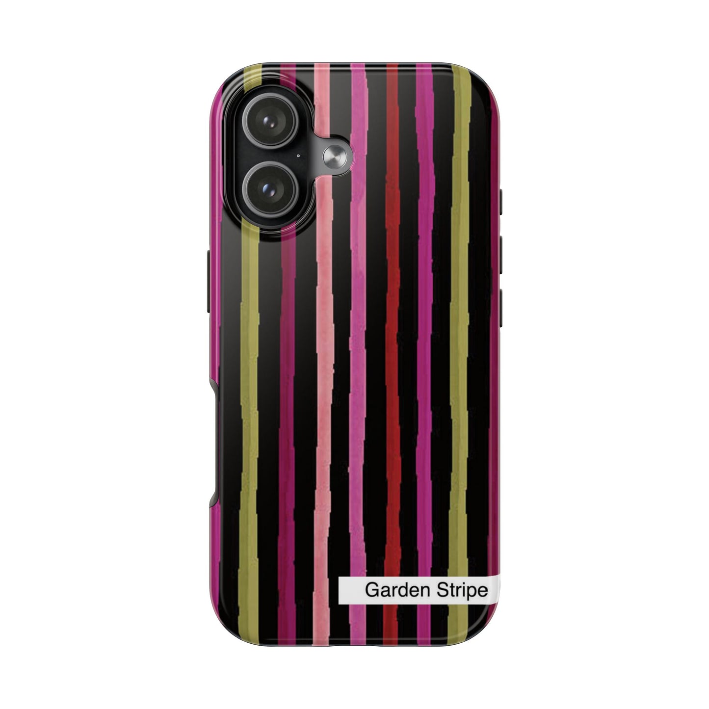 Garden Stripe Black Phone Case