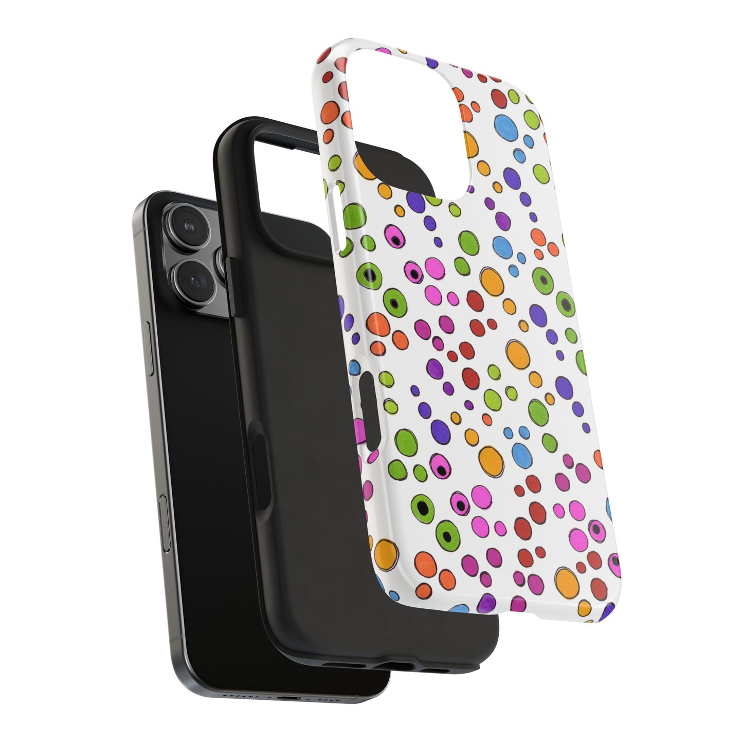 Dog Dots White / Multi Phone Case