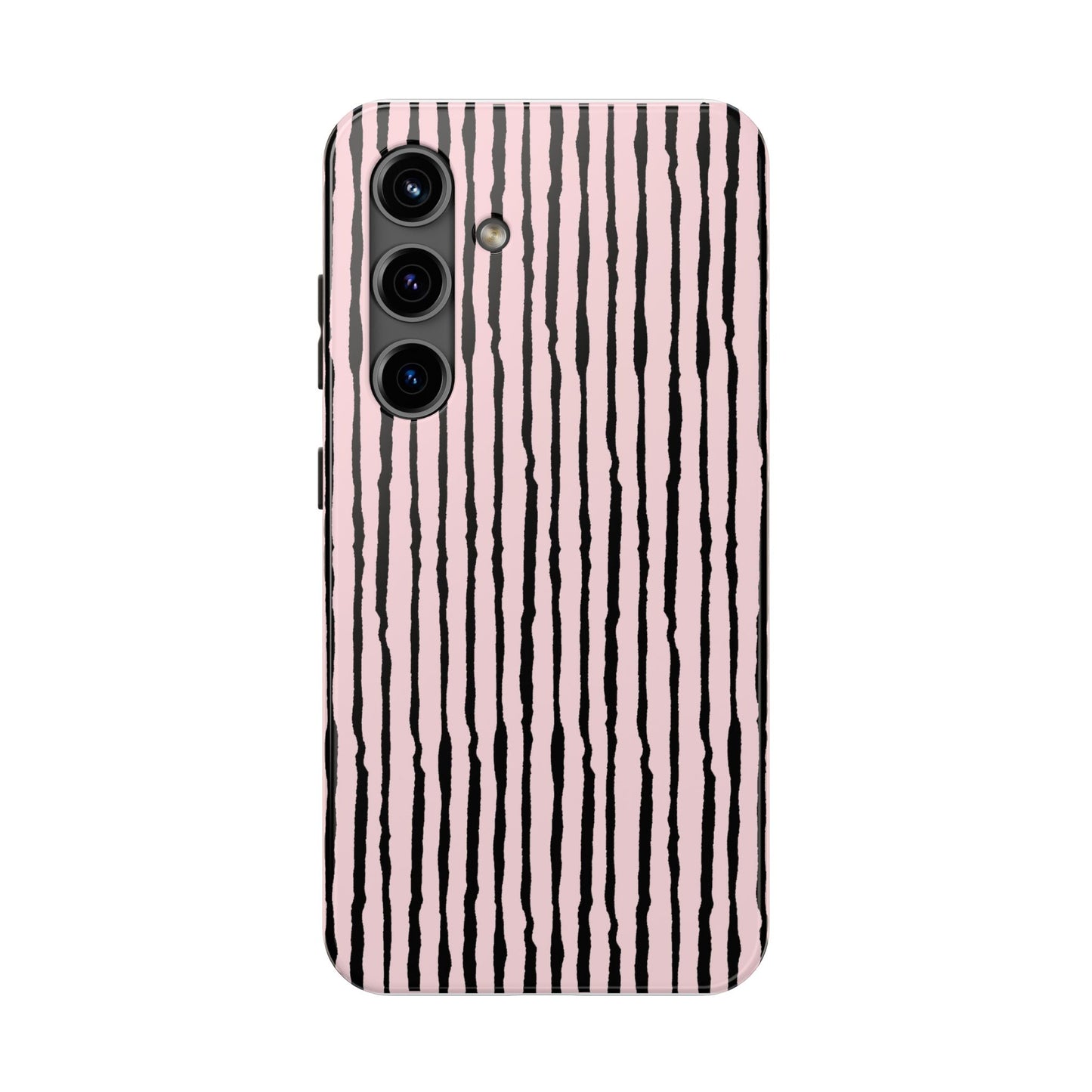 Sorta Stripe Light Pink / Black Phone Case