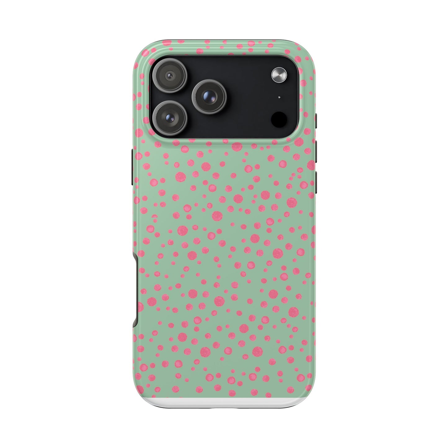 Balloon Dots Sage / Pink Phone Case