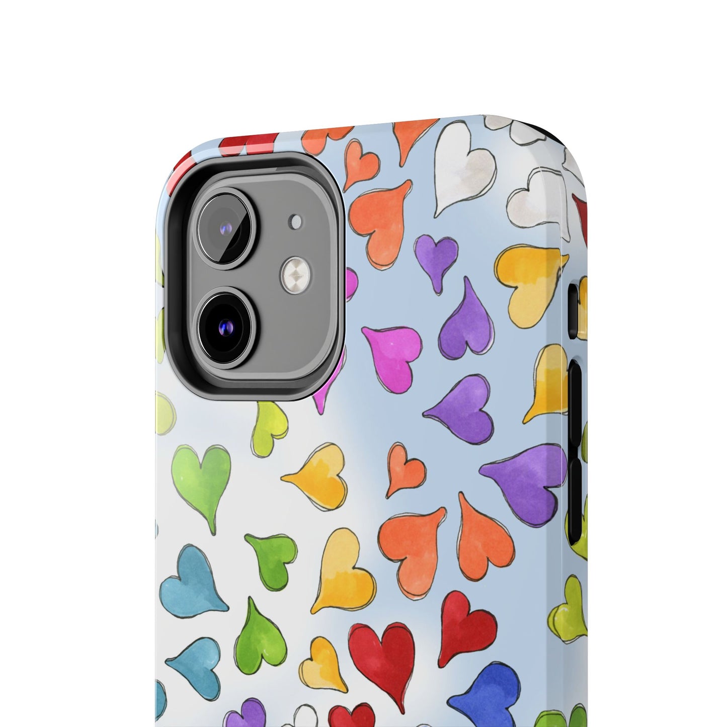 Happy Hearts Blue Sky Phone Case