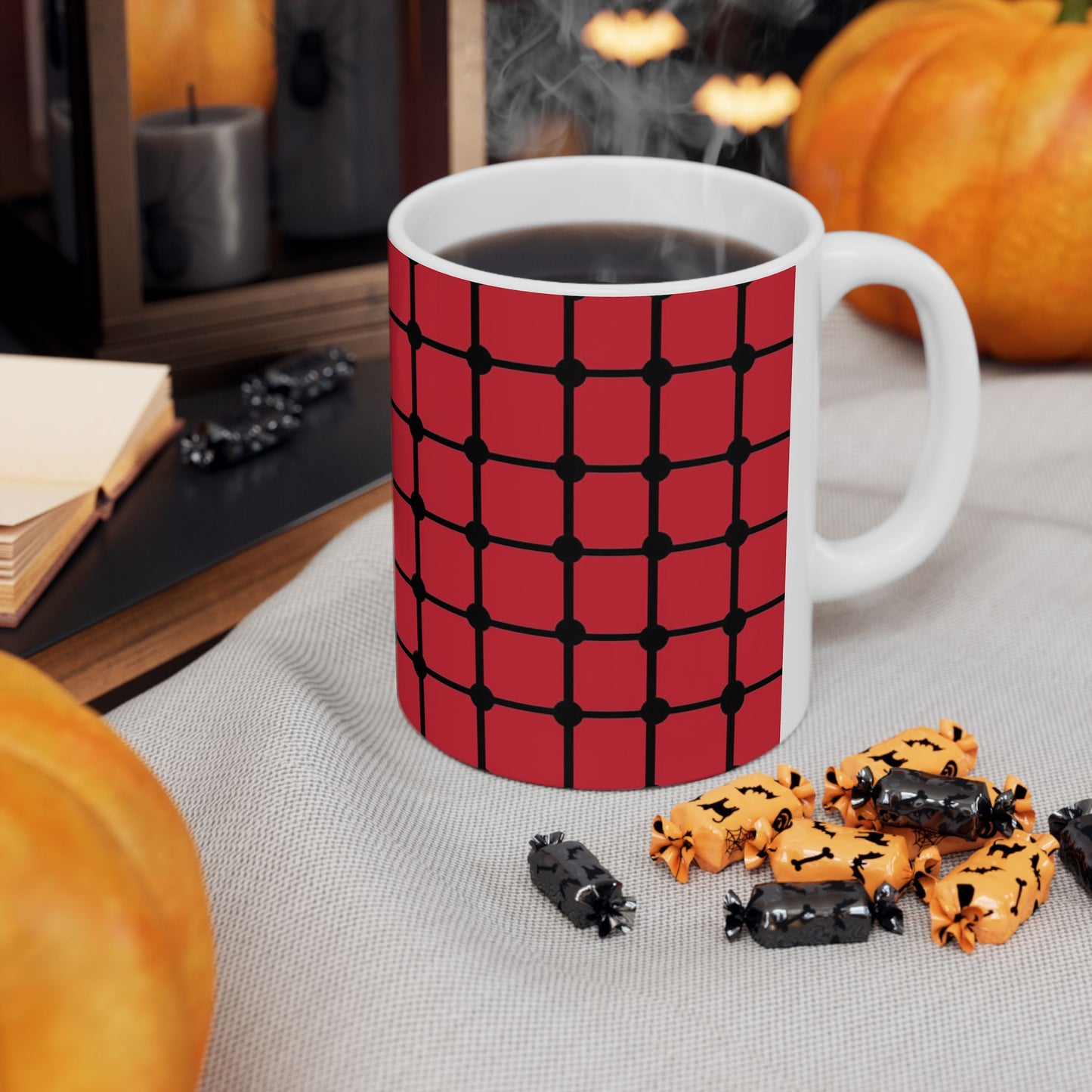 Dot Grid Red / Black Cup