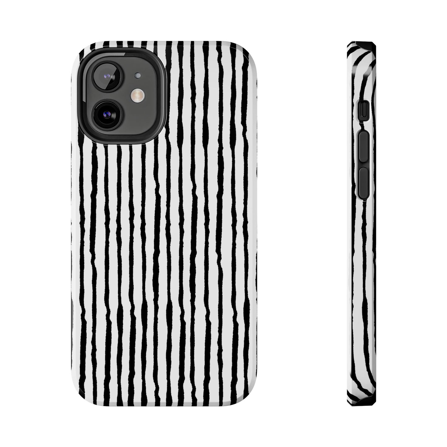 Sorta Stripe White / Black Phone Case