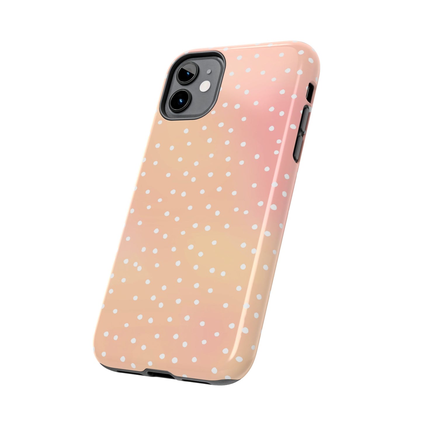 Dinky Dots Peach / White Phone Case