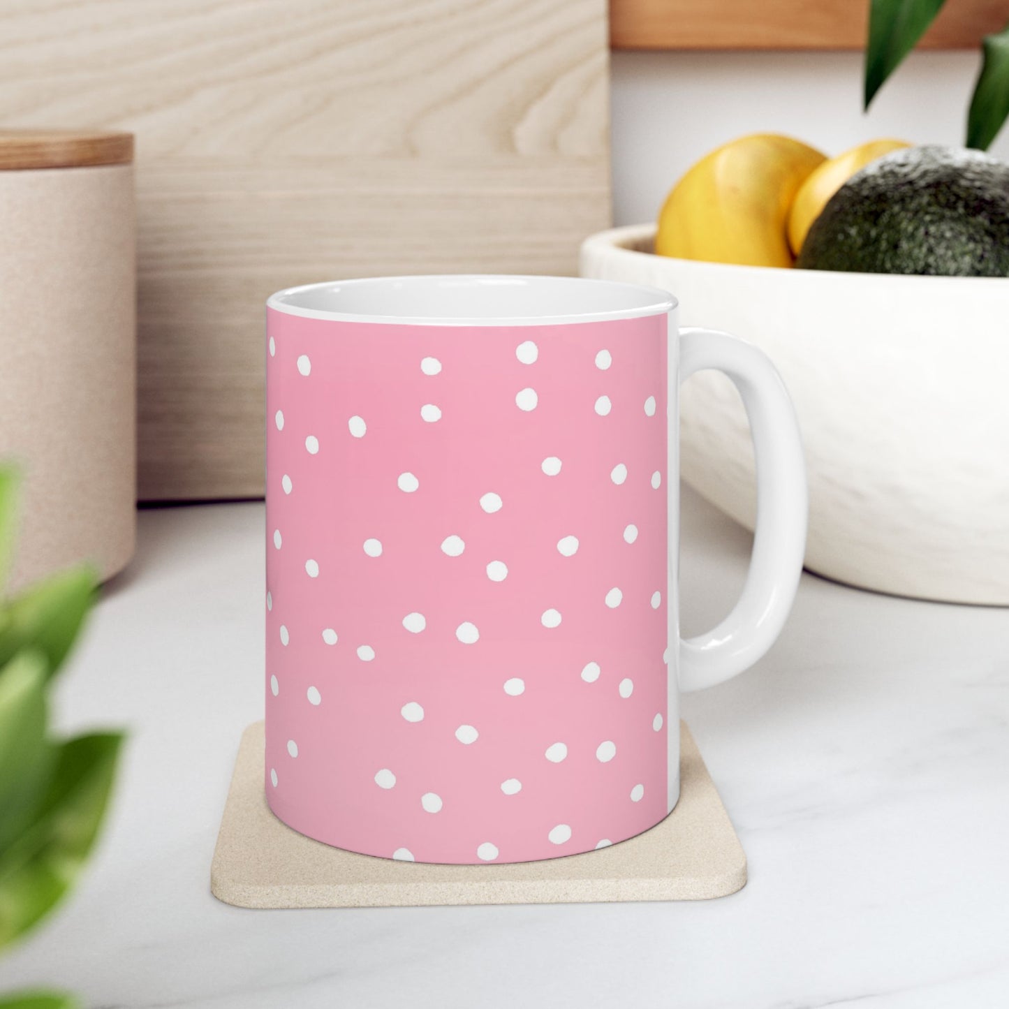 Dinky Dots Pink / White Cup