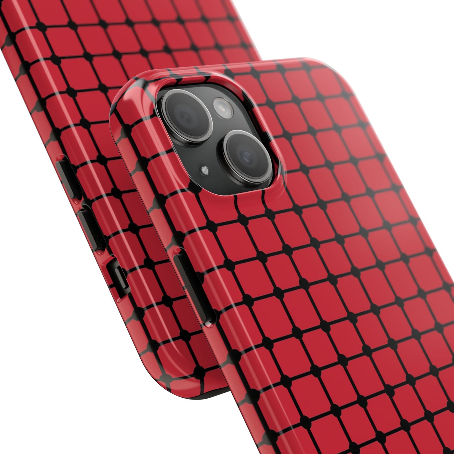 Dot Grid Red / Black Phone Case
