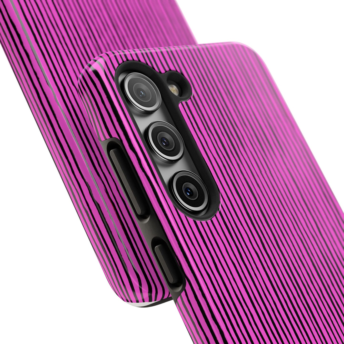 Quirky Pin Stripe Pink / Black Phone Case
