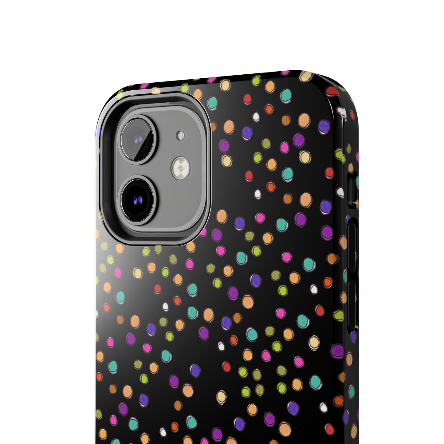 Dog Dots Black Phone Case