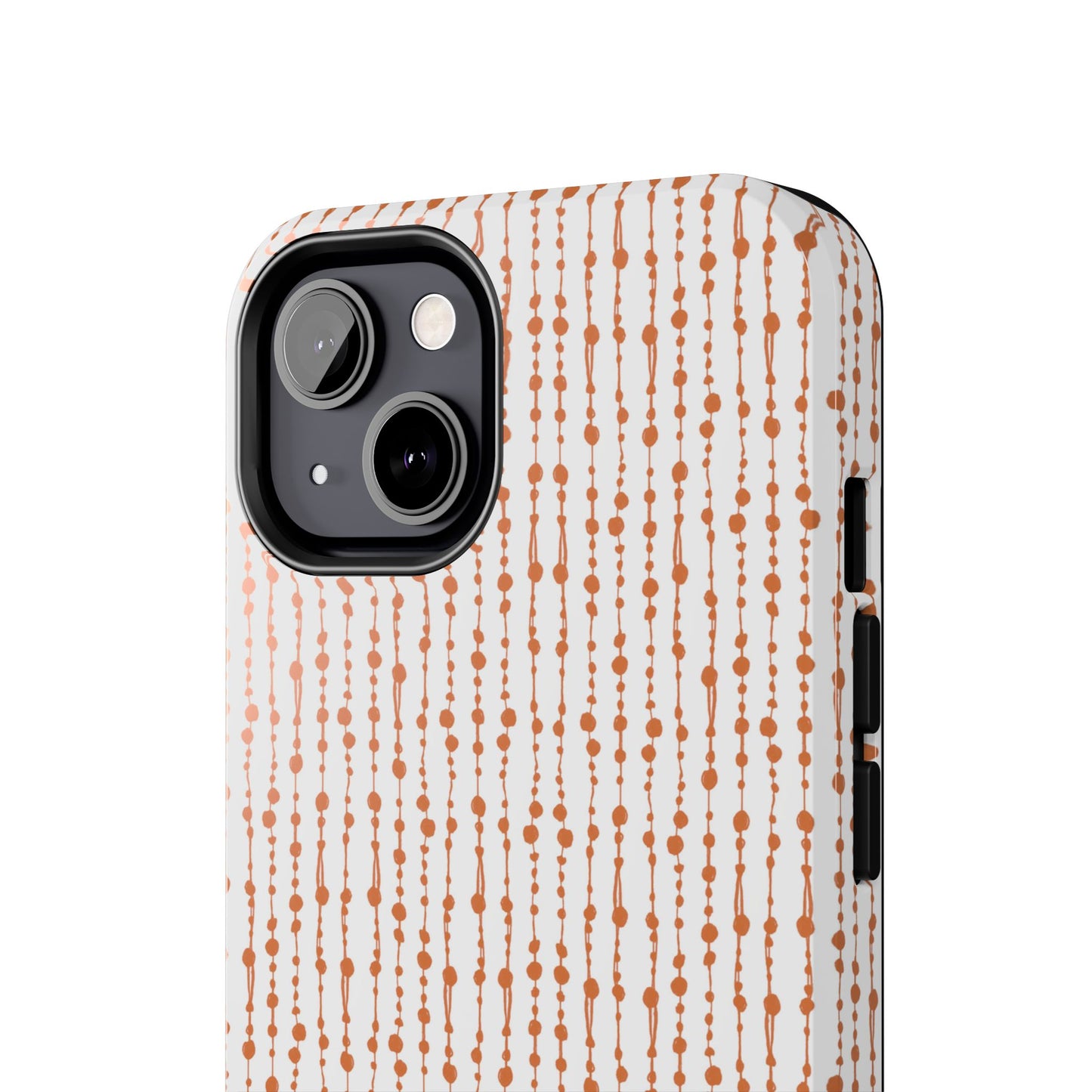 Beaded Curtain White / Bronze Phone Case