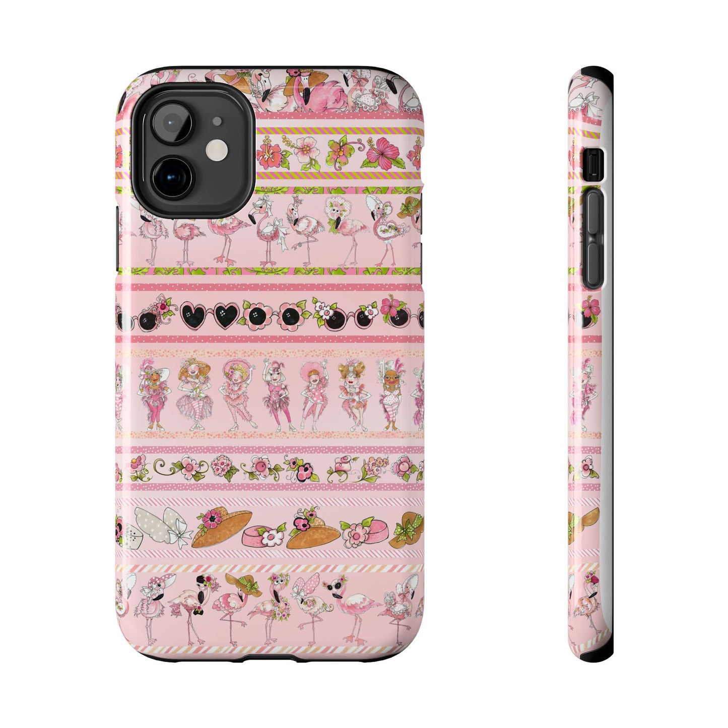 Flam Borders Pink Phone Case
