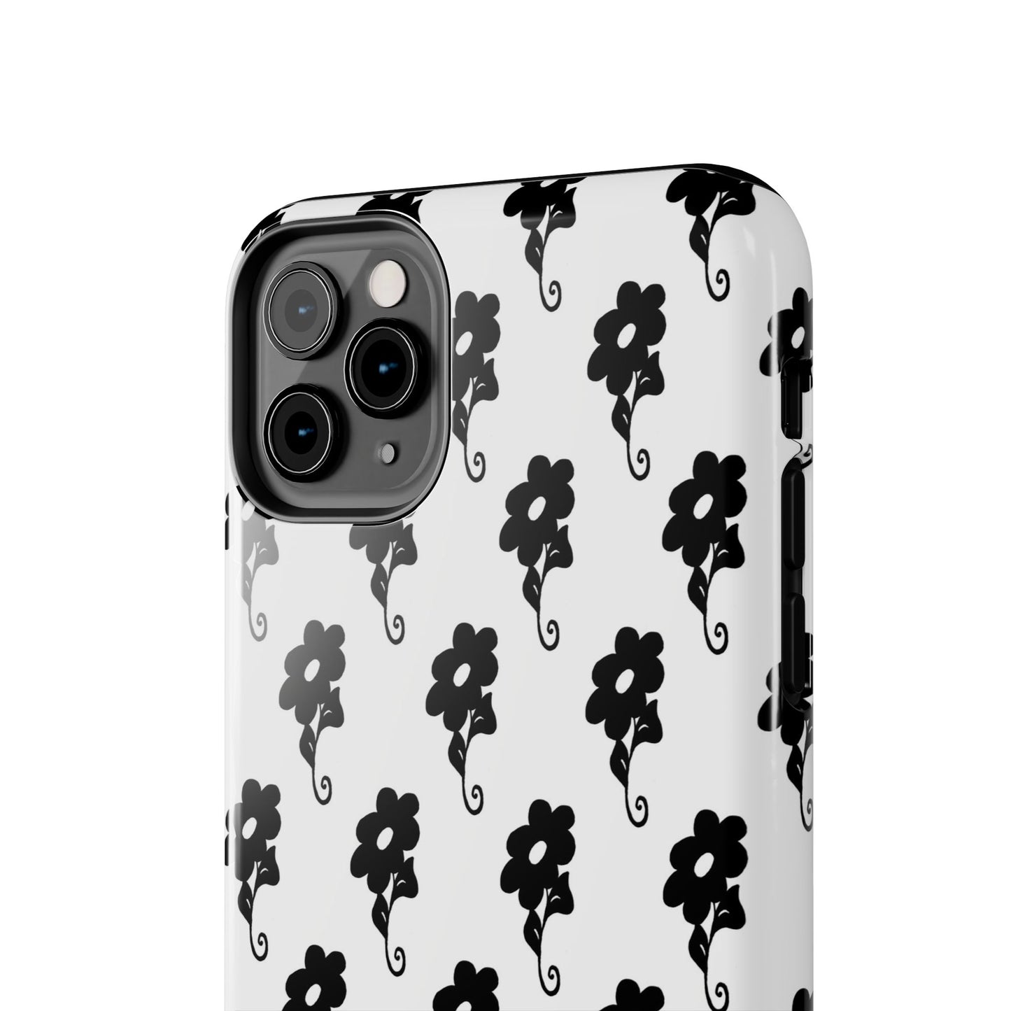 Flowers White / Black Phone Case