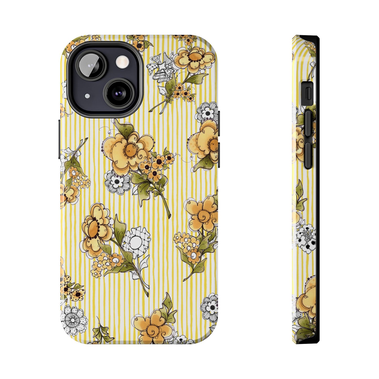 Bee Floral White / Yellow Phone Case