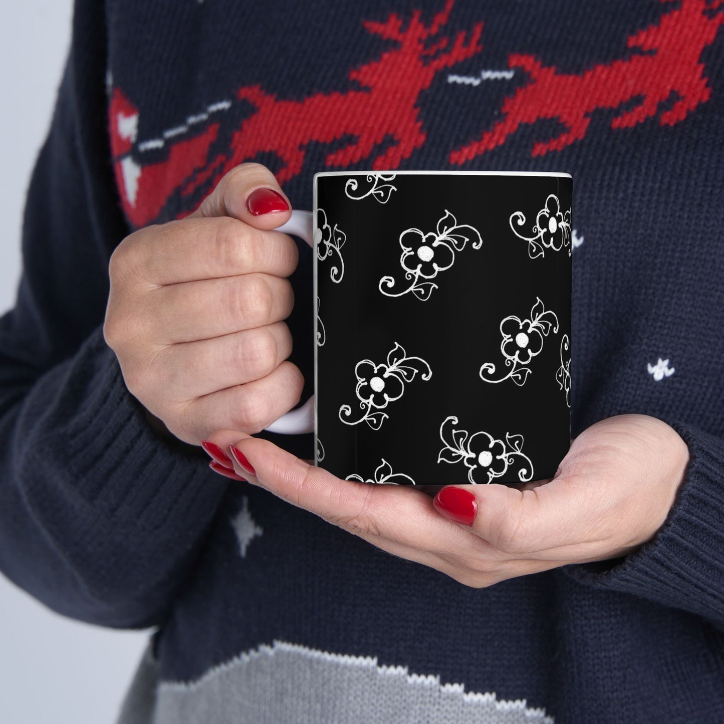 Favorite Daisies Black / White Cup