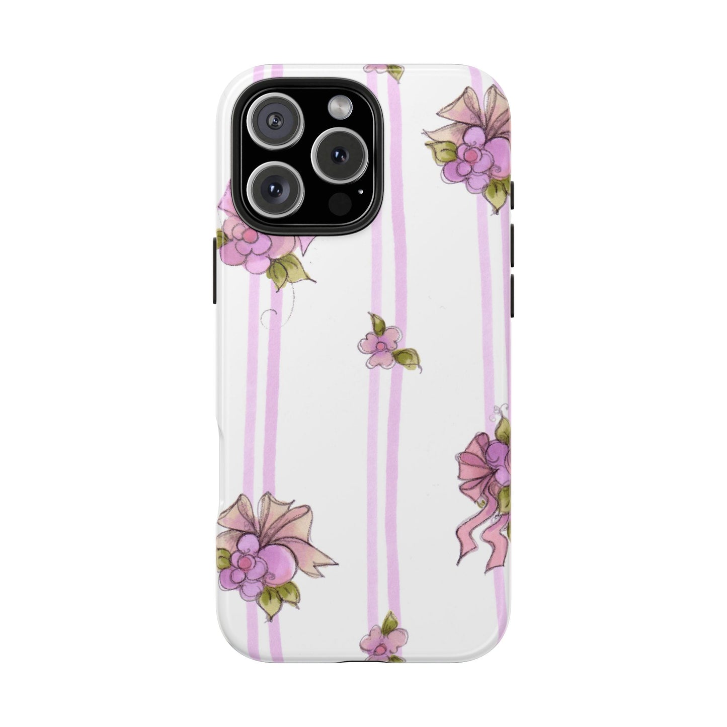 Flower Model Flower Stripe Phone Case